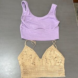 Signature Lavender and Tan Women's Tank Tops